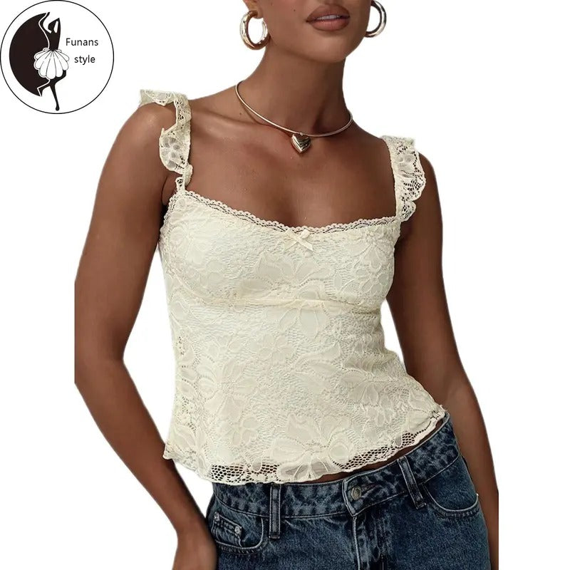 Women's SummerFit Cami Tops Sleeveless Open Back Low Cut Lace Floral Tanks T-Shirts, Hoodie, Sweatshirt | GrindPrints.com