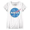 Women's Vintage NASA Logo Scoopneck T-Shirt - White Hoodie, Sweatshirt | GrindPrints.com