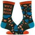 Women's Wife Mom Boss Socks Funny Mothers Day Gift For Awesome Mama Graphic Novelty Footwear Funny Graphic Socks...