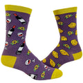 Women's Wine And Cheese Socks Funny Vino Lover Graphic Novelty Footwear Funny Graphic Socks Comfortable Fitted Spandex...
