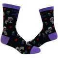 Women's Wine Drinking Socks Funny Vino Wine Lover Graphic Novelty Footwear Funny Graphic Socks Comfortable Fitted Spandex...