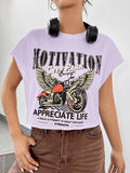 Women's Y2k Vintage Graphic Short Sleeve Tee Tops Crew Neck Crop Tops for Summer Going Out T Shirts Hoodie, Sweatshirt