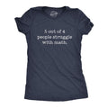 Womens 5 Out Of 4 People Struggle With Math T Shirt Funny Nerdy School Tee Funny Womens T Shirts Cute Slimming Top...