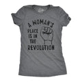 Womens A Woman's Place Is In The Revolution T Shirt Funny Empowerment Graphic Novelty Tee Funny Womens T Shirts Cute...