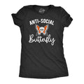 Womens Anti-Social Butterfly T Shirt Funny Introvert Skull Tee Funny Womens T Shirts Cute Slimming Top Comfortable Soft...