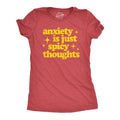 Womens Anxiety Is Just Spicy Thoughts T Shirt Funny Sarcastic Anxious Joke Text Tee for Ladies Funny Womens T Shirts Cute...
