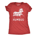 Womens Baaah Humbug T Shirt Funny Xmas Party Scrooge Sheep Tee For Ladies Funny Womens T Shirts Cute Slimming Top...