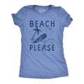 Womens Beach Please T Shirt Funny Sarcastic Tropical Seagull Graphic Novelty Tee for Ladies Funny Womens T Shirts Cute...