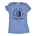 Womens Books Are My Happy Place T Shirt Funny Book Worm Reading Lovers Tee For Ladies Funny Womens T Shirts Cute Slimming...