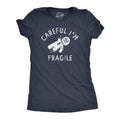 Womens Careful Im Fragile T Shirt Funny Xmas Gingerbread Cookie Joke Tee For Ladies Funny Womens T Shirts Cute Slimming...