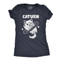 Womens Caturn T Shirt Funny Cute Saturn Kitten Planet Rings Outerspace Tee for Ladies Funny Womens T Shirts Cute Slimming...