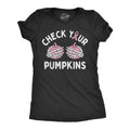 Check Your Pumpkins Funny Halloween Breat Cancer Awareness Funny Cute Slimming Top Comfortable Soft Womenswear Halloween Tops Novelty Black T-Shirts, Hoodie, Sweatshirt