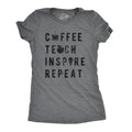 Womens Coffee Teach Inspire Repeat Cool T shirt Cute Teacher Appreciation Funny Womens T Shirts Cute Slimming Top...