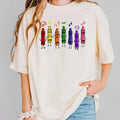 Womens Crayon Design Shirt, Mood Color Crayons Teacher Tee, Cute Teacher Shirt, Kindergarten Teacher, Teacher Life Shirt,...