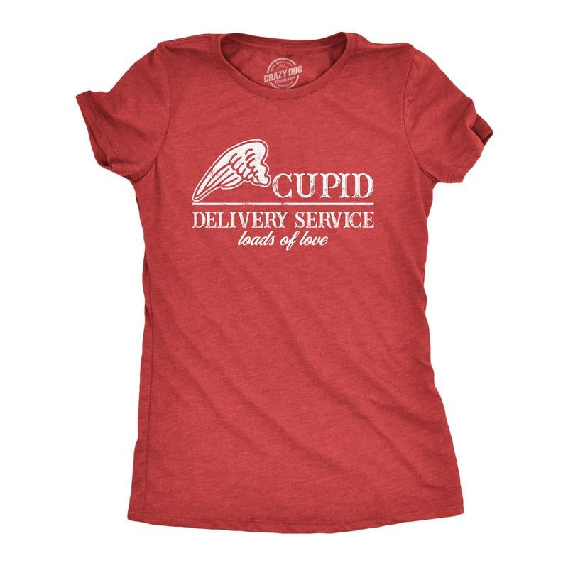 Cupid Delivery Service Loads Love Funny Funny Cute Slimming Top Comfortable Soft Womenswear Love Tops Novelty Red T-Shirts, Hoodie, Sweatshirt
