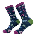 Womens Cute Floral Socks Bundle 5 Pack Socks With Funny Graphics for Ladies Funny Graphic Socks Comfortable Fitted...