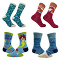 Womens Cute Ocean Socks Bundle 4 Pack Socks With Funny Graphics For Ladies Funny Graphic Socks Comfortable Fitted Spandex...