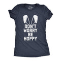 Womens Don't Worry Be Hoppy T Shirt Funny Easter Bunny Tee Funny Womens T Shirts Cute Slimming Top Comfortable Soft...