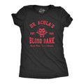 Womens Dr Aculas Blood Bank T Shirt Funny Scary Halloween Party Vampire Donor Tee for Ladies Funny Womens T Shirts Cute...