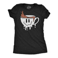 Womens Dripping Coffee Smile Funny T Shirts Caffeine Graphic Tee for Ladies Funny Womens T Shirts Cute Slimming Top...