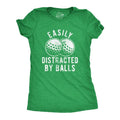 Womens Easily Distracted By Balls T Shirt Funny Golf Ball Putt Novelty Graphic Tee For Ladies Funny Womens T Shirts Cute...