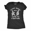 Womens Every Bunny Was Kung Fu Fighting T Shirt Funny Graphic Tee Cool Easter Gift Fun Funny Womens T Shirts Cute...
