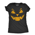Womens Eyebrows Earl Pumpkin T Shirt Funny Halloween Jack O Lantern Evil Smile Tee For Ladies Funny Womens T Shirts Cute...