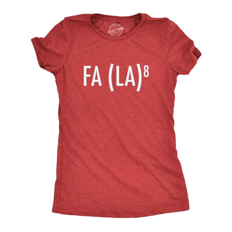 Womens FA (LA)8 T Shirt Funny Nerdy Math Christmas Carole Graphic Novelty Holiday Tee Funny Womens T Shirts Cute Slimming...