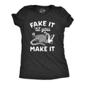 Womens Fake It Til You Make It Shirt Funny Opossum Rodent Graphic Novelty Tee Funny Womens T Shirts Cute Slimming Top...