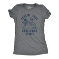 Womens Feelin' That Christmas Spirit T Shirt Funny Reindeer Snowman Party Graphic Tee Funny Womens T Shirts Cute Slimming...