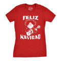 Womens Feliz Navidad T Shirt Funny Guitar Mexican Santa Claus Christmas Tee Funny Womens T Shirts Cute Slimming Top...