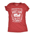 Womens Frostys Hot Tub Repair T Shirt Funny Xmas Season Snowman Service Joke Tee For Ladies Funny Womens T Shirts Cute...