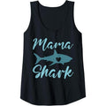 Womens Funny Mama Shark Mother's Day Mom Tank Top Made in USA T-Shirts, Hoodie, Sweatshirt | GrindPrints.com