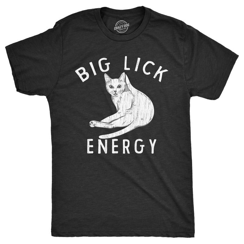 Womens Funny T Shirts Big Lick Energy Sarcastic Kitten Graphic Novelty Tee For Ladies Funny Womens T Shirts Cute Slimming...