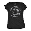 Womens Funny T Shirts Dont Mess With My Posse Sarcastic Possum Graphic Novelty Tee For Ladies Funny Womens T Shirts Cute...