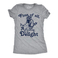 Womens Funny T Shirts First Of All Im A Delight Sarcastic Graphic Novelty Tee For Ladies Funny Womens T Shirts Cute...