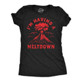 Womens Funny T Shirts Im Having A Meltdown Sarcastic Volcano Graphic Tee Funny Womens T Shirts Cute Slimming Top...