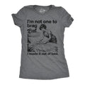 Womens Funny T Shirts Im Not One To Brag But I Made It Out Of Bed Sarcastic Graphic Novelty Tee For Ladies Funny Womens T...