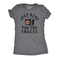 Womens Funny T Shirts Just Here For The Snacks Sarcastic Football Tee For Ladies Funny Womens T Shirts Cute Slimming Top...