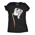 Womens Funny T Shirts Pouring Rainbow Skull Cool Graphic Tee For Ladies Funny Womens T Shirts Cute Slimming Top...