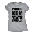 Womens Funny T Shirts Proud Mom Of A Freaking Awesome Son Sarcastic Mothers Day Tee Funny Womens T Shirts Cute Slimming...