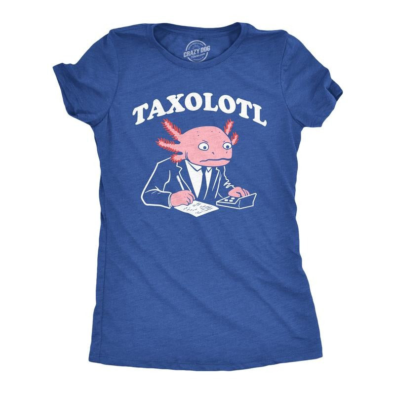 Womens Funny T Shirts Taxolotl Sarcastic Novelty Animal Graphic Tee For Ladies Funny Womens T Shirts Cute Slimming Top...