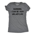 Womens Funny T Shirts Warning I Can Be Very Unladylike Sarcastic Novelty Tee For Ladies Funny Womens T Shirts Cute...