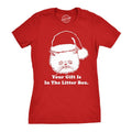 Womens Gift Is In The Litter Box Funny Crazy Cat Christmas Holiday T shirt Funny Womens T Shirts Cute Slimming Top...