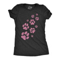 Womens Glitter Dog Paw Prints T Shirt Funny Cute Pet Puppy Lover Graphic Novelty Tee for Ladies Funny Womens T Shirts...