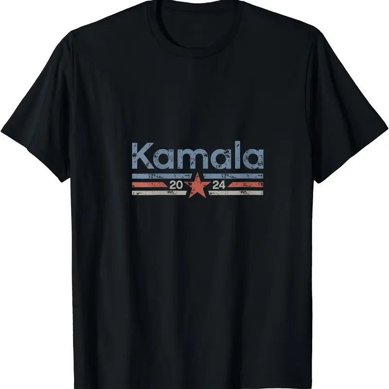 Womens Harris 2024 Retro Grunge Stripes Vintage Kamala Harris 2024 T-Shirt Hoodie, Sweatshirt | GrindPrints.com