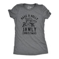 Womens Have A Holly Jawly Christmas T Shirt Funny Holiday Shark Graphic Tee Funny Womens T Shirts Cute Slimming Top...