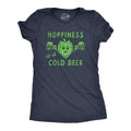 Womens Hopiness Is A Cold Beer T Shirt Funny Drinking Party Hops Lovers Tee For Ladies Funny Womens T Shirts Cute...