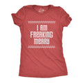 Womens I Am Freaking Merry T Shirt Funny Christmas Spirit Holiday Party Graphic Tee Funny Womens T Shirts Cute Slimming...