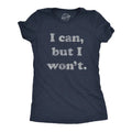 Womens I Can But I Won't T Shirt Funny Sarcastic Lazy Graphic Novelty Tee Funny Womens T Shirts Cute Slimming Top...